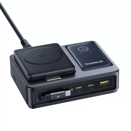 Бездротова зарядка Baseus Nomos 5 в 1 Desktop Charger Qi2 140W (P10170901123-00)