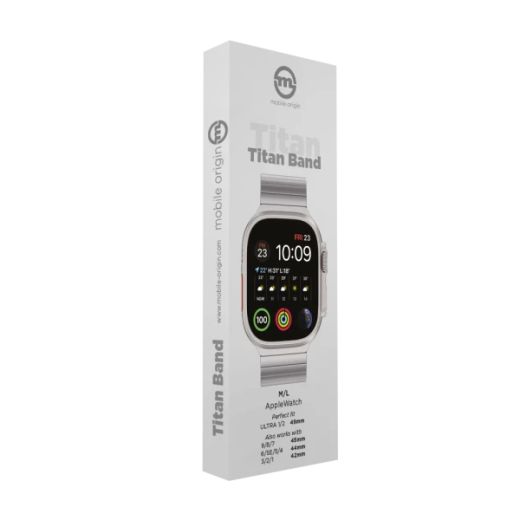 Титановый ремешок Mobile Origin Titan Natural Titanium для Apple Watch 49мм | 45мм | 44мм (AWTB-TITAN-SLV)