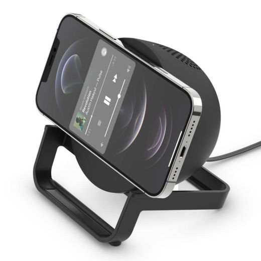 Бездротова зарядка Belkin Wireless Charging Stand + Bluetooth Speaker 10W 