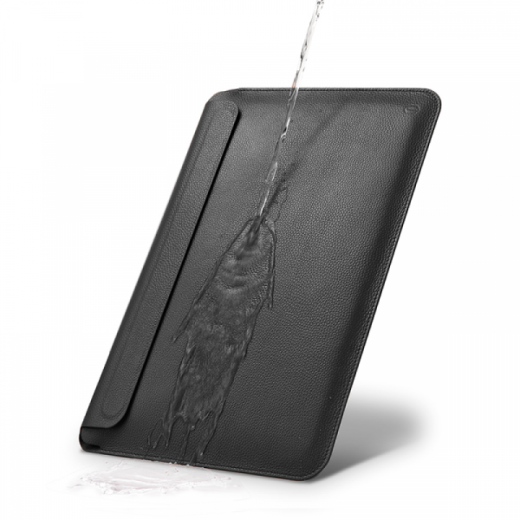 Чехол из натуральной кожи WIWU Skin Pro Geniunie Leather Sleeve Series Black для MacBook Pro 14" (2021 | 2022 | 2023  M1 | M2 | M3)
