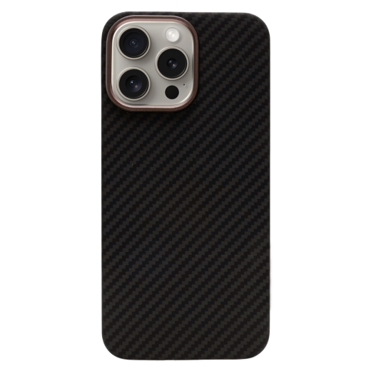 Карбоновый чехол CasePro Premium Carbon Case with MagSafe Black для iPhone 14 Pro