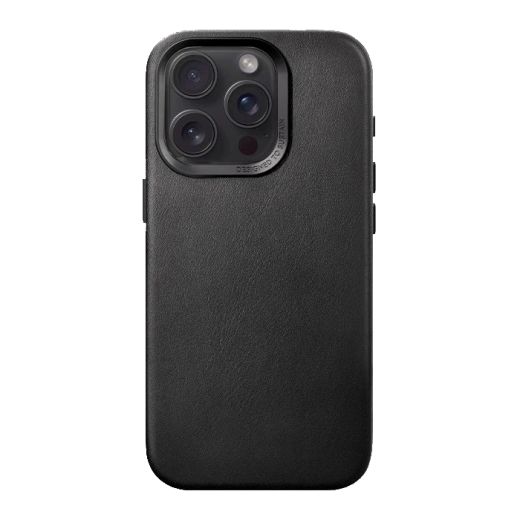 Чехол с экологической кожи Woodcessories Bio Organic Leather Case Black для iPhone 15 Pro