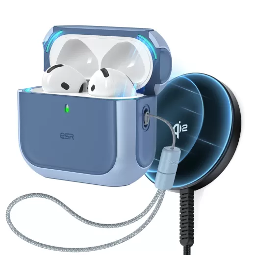 Чохол ESR Orbit Hybrid Snap-and-Charge Bundle Blue для AirPods 4 (2024)