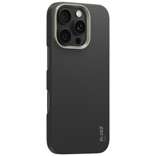 Карбоновий чохол Blueo Air Aramid Fiber Phone Case (600D) with MagSafe Black для iPhone 16 Pro Max (BL059-I16PMBLK)