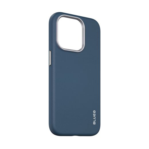 Шкіряний чохол Blueo Leather Case with MagSafe Dark Blue для iPhone 15 Pro (B52-I15PDBL)