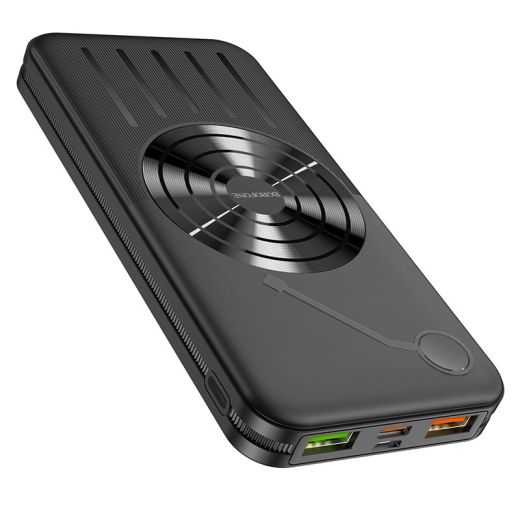 Портативный аккумулятор BOROFONE BJ7 Prospect fully compatible wireless 10000mAh Black