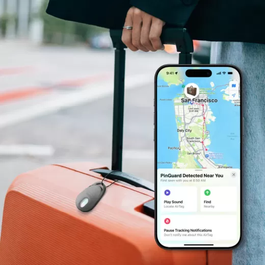 Трекер Momax Pinguard Find My Locator Tracker with Anti-Spy Camera Detector Pink