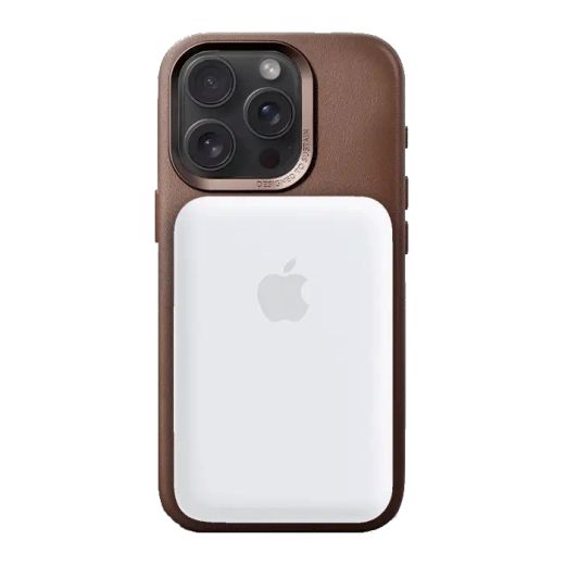 Чохол з екологічної шкіри Woodcessories Bio Organic Leather Case Brown для iPhone 15 Pro