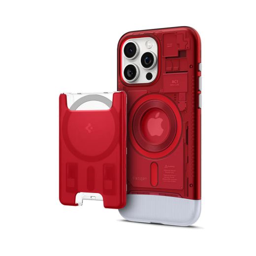 Чехол с кошельком Spigen Classic C1 Bundle (MagFit) Ruby для iPhone 15 Pro Max (SPBD240005)