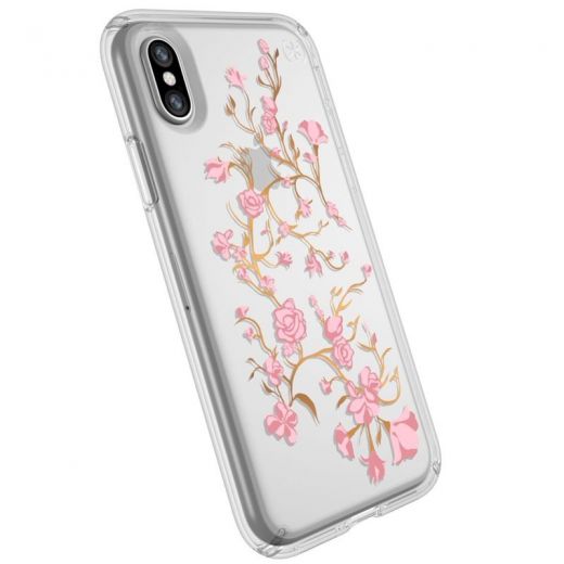 Чехол Speck Presidio Golden Blossoms Pink/Clear (SP-103136-5754) для iPhone X
