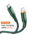 Кабель Mcdodo 36W 20W Smart With Led Type-C to Iphone Braided Usb Charging Cable Green (CA-996)