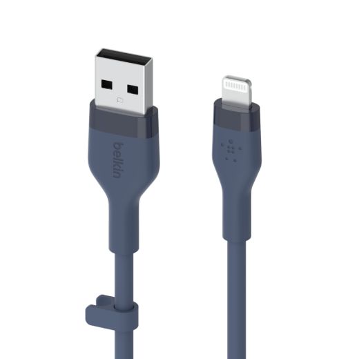 Силіконовий кабель Belkin Flex USB-A - Lightning Blue 1m (CAA008BT1MBL)