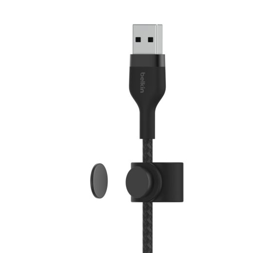 Силиконовый кабель Belkin PRO Flex USB-A - Lightning Black 1m (CAA010BT1MBK)