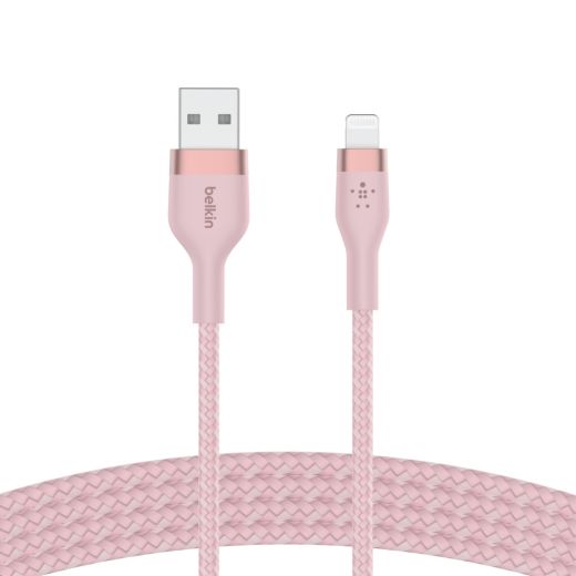 Силиконовый кабель Belkin PRO Flex USB-A - Lightning Pink 1m (CAA010BT1MPK)