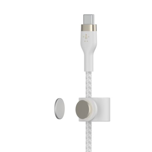 Силиконовый кабель Belkin PRO Flex USB-C - Lightning White 1m (CAA011BT1MWH)