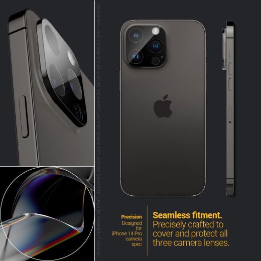  Скло на камеру Caseology Camera Lens Protector Designed Black 2 Pack  для iPhone 14 Pro |14 Pro Max