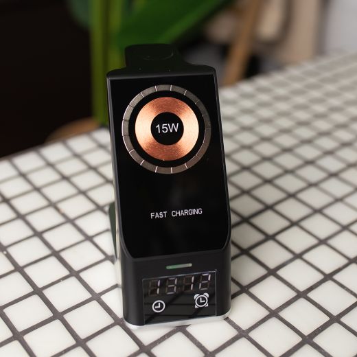 Бездротова зарядка з будильником CasePro 6 в 1 Alarm Clock для iPhone | Apple Watch | AirPods