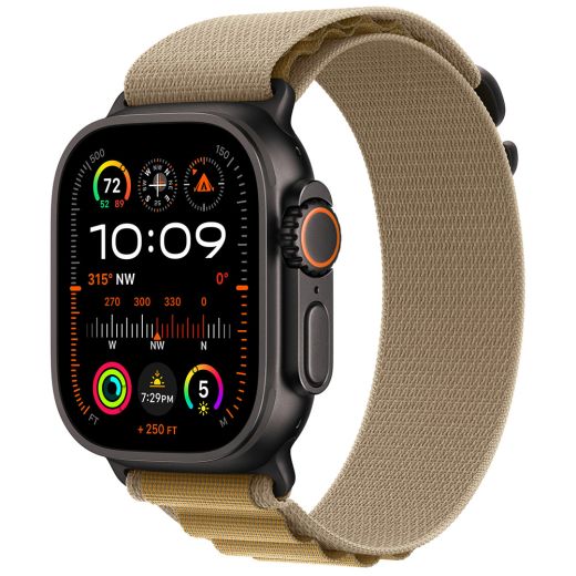 Ремінець CasePro Alpine Loop Tan Black Titanium Finish для Apple Watch 49мм | 46мм | 45мм | 44мм