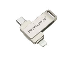 Флешка CasePro Dual Flash Stick 2-in-1 USB-C Lightning 256GB Silver Флешка CasePro Dual Flash Stick 2-in-1 USB-C Lightning 256GB Silver