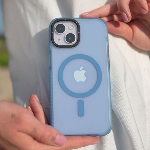 Чехол CasePro Frosted with MagSafe Sierra Blue для iPhone 15