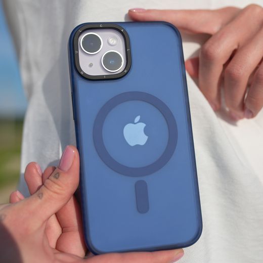 Чохол CasePro Frosted with MagSafe Dark Blue для iPhone 14