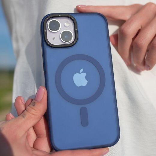 Чохол CasePro Frosted with MagSafe Dark Blue для iPhone 15