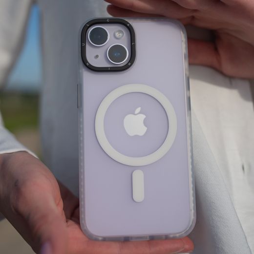 Чехол CasePro Frosted with MagSafe White для iPhone 14