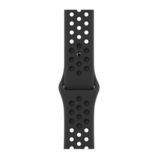 Силиконовый ремешок CasePro Nike Sport Band Anthracite | Black для Apple Watch 41mm | 40mm | 38mm