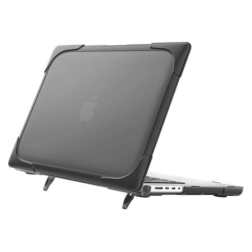 Протиударний чохол-накладка CasePro Protective Cover with Fold Kickstand Black для MacBook Pro 14"  (2021 | 2022 | 2023  M1 | M2 | M3)