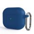 Силіконовий чохол з карабіном CasePro Protective Silicone Case Blue для AirPods 3