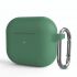 Силіконовий чохол з карабіном CasePro Protective Silicone Case Green для AirPods 3
