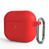 Силиконовый чехол с карабином CasePro Protective Silicone Case Red для AirPods 3