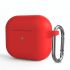 Силиконовый чехол с карабином CasePro Protective Silicone Case Red для AirPods 3