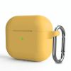 Силіконовий чохол з карабіном CasePro Protective Silicone Case Yellow для AirPods 3