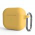 Силиконовый чехол с карабином CasePro Protective Silicone Case Yellow для AirPods 3