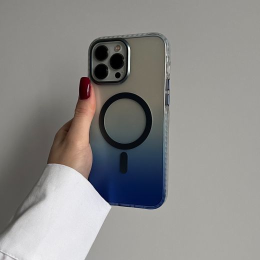 Чехол CasePro Shield Gradient with MagSafe Blue для iPhone 14
