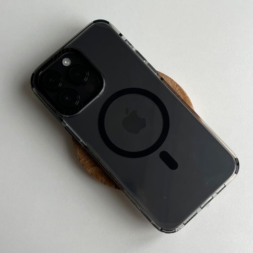 Чехол CasePro Shield Metal with MagSafe Black для iPhone 15 Pro