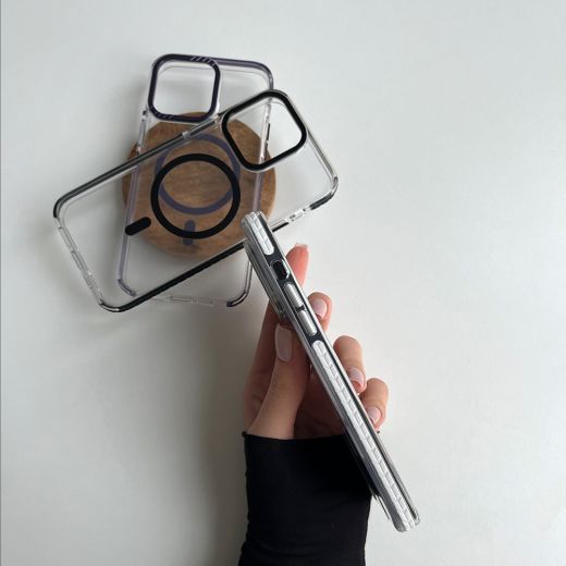 Чехол CasePro Shield Metal with MagSafe White для iPhone 14 Pro