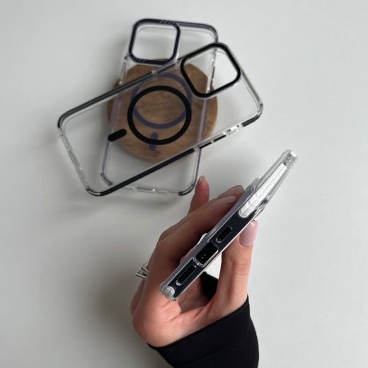 Чехол CasePro Shield Metal with MagSafe White для iPhone 15 Pro