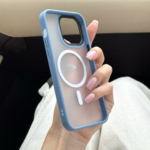 Чехол CasePro Skin Guard with MagSafe Blue для iPhone 13