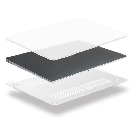 Пластиковый чехол CasePro Soft Touch Crystal Clear для MacBook Pro 16"  (2021 | 2022 | 2023  M1 | M2 | M3)