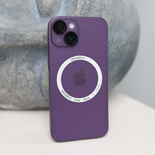 Ультратонкий чохол CasePro Ultra Thin MagSafe із захистом камери Purple для iPhone 14