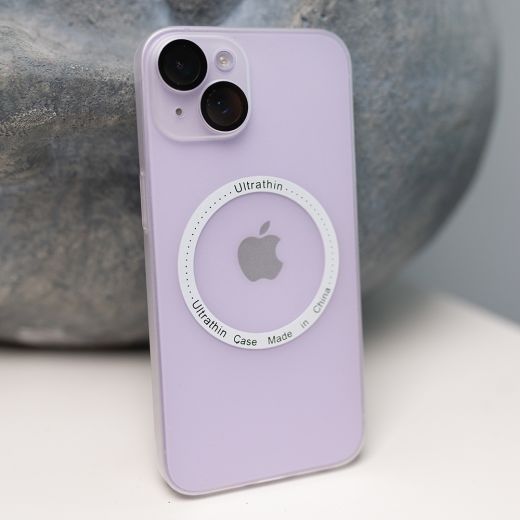 Ультратонкий чохол CasePro Ultra Thin MagSafe із захистом камери Transparent для iPhone 14