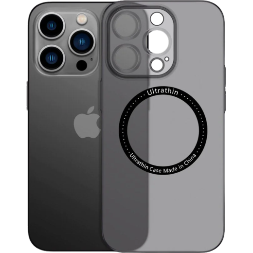 Ультратонкий чехол CasePro Ultra Thin MagSafe с защитой камеры Black для iPhone 13 Pro Max