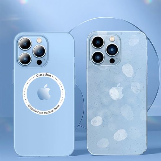 Ультратонкий чехол CasePro Ultra Thin MagSafe с защитой камеры Purple для iPhone 14