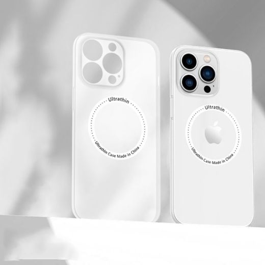 Ультратонкий чехол CasePro Ultra Thin MagSafe с защитой камеры Transparent для iPhone 13