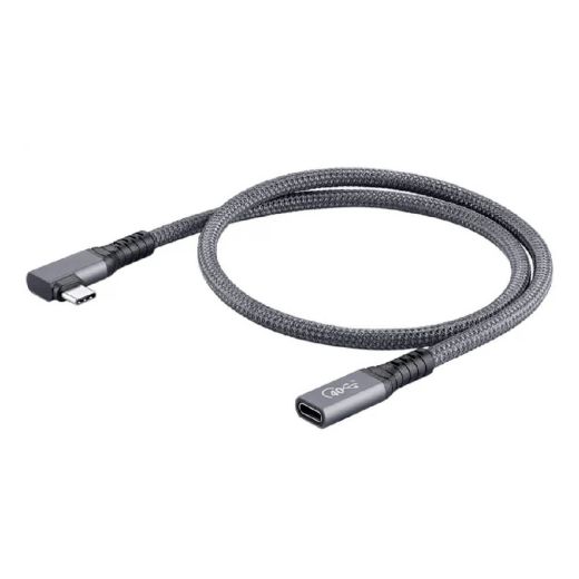 Угловой удлинительный кабель CasePro USB Type-C USB-C 3.1 10Gbp/s 90° 1.5m для MacBook | iPad