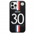 Силиконовый чехол CasePro PSG Jersey Messi Number 30 Black для iPhone 12 | 12 Pro