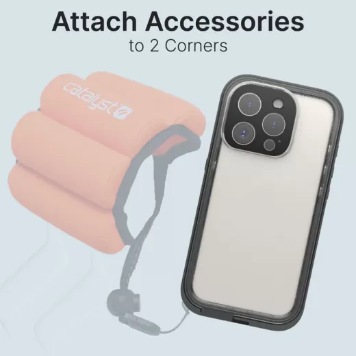 Водонепроницаемый чехол Catalyst Waterproof Case Titanium Gray для iPhone 15 Pro Max