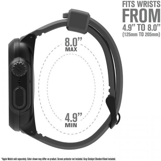 Ремінець Catalyst Waterproof Black/Gray для Apple Watch (45mm | 44mm)